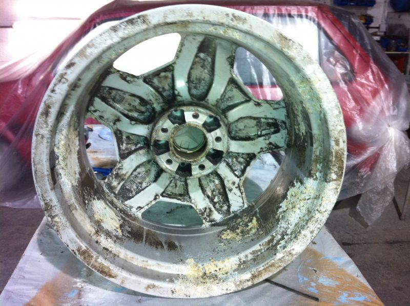 Alloy wheel repair picture before